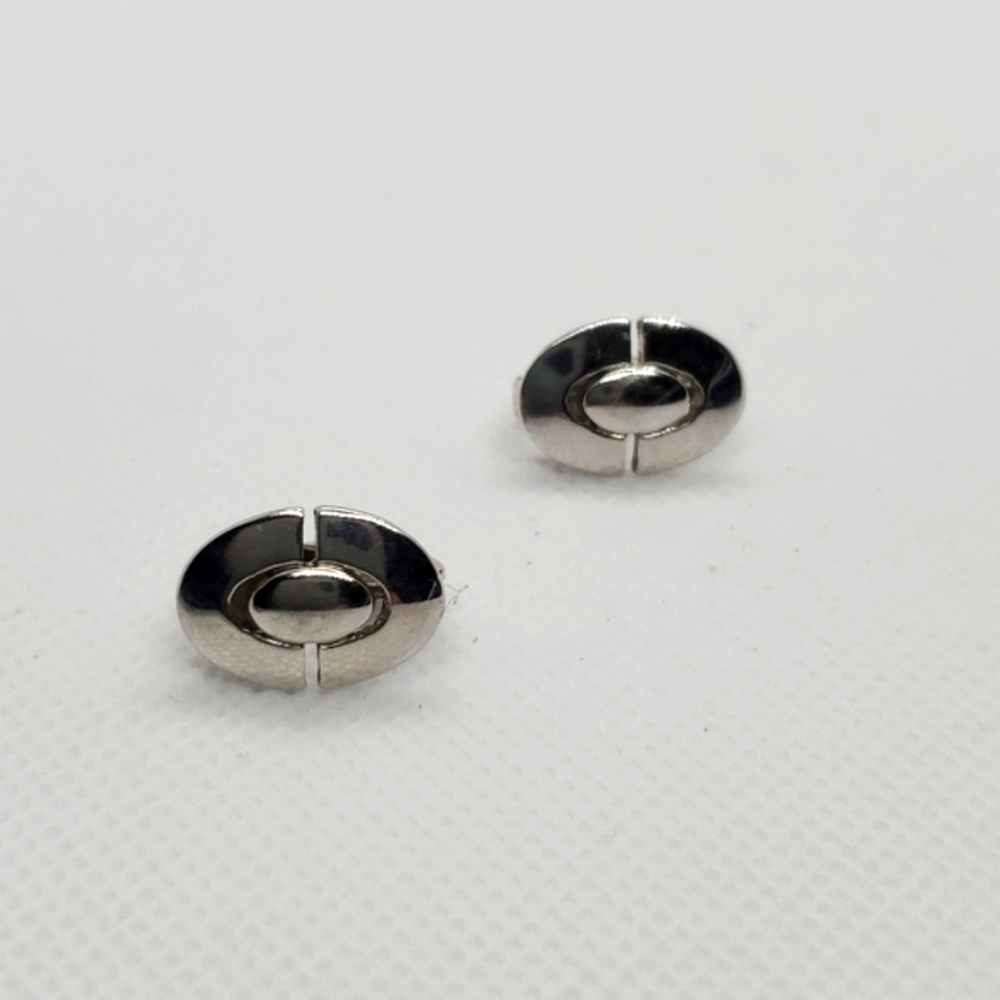 Small Silver-toned Clip-on Earrings